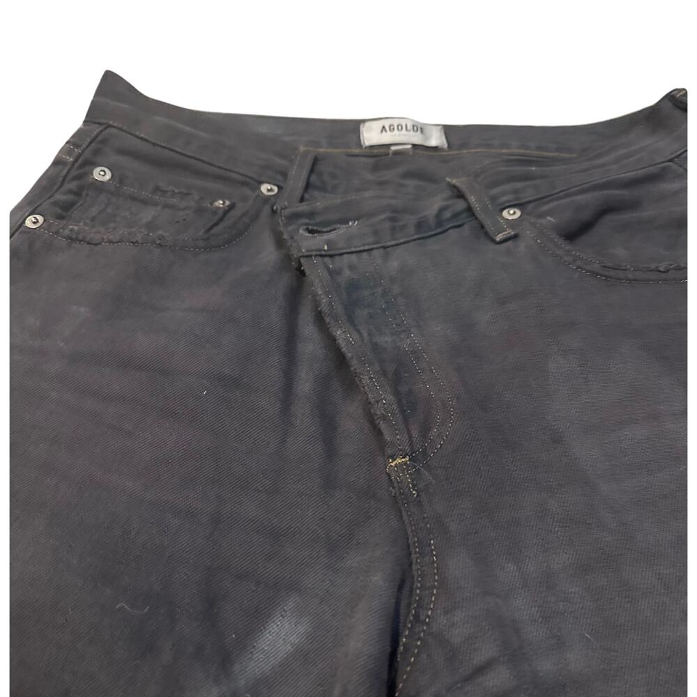 Rare AGOLDE Criss Cross Grey Wide Leg Jeans, Size 25